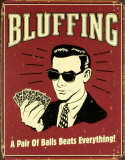 Bluffing Blikkskilt