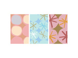 Stars and Circles Triptych Lámina