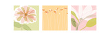 Soft Floral Triptych Fotoprint Soft Floral Triptych Fotoprint