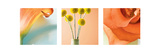 Tropical Flowers Triptych Posters