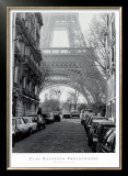 Street View of La Tour Eiffel Poster by Clay Davidson