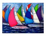 Colorful Regatta Giclee Print by Lisa Lorenz