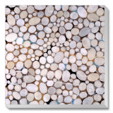 River Pebbles Stretched Canvas Print by Isabel Lawrence