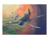 Tigers Attack Lámina giclée por jack connelly