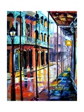 Rain On Royal Street Gicléedruk van Diane Millsap Rain On Royal Street Gicléedruk van Diane Millsap