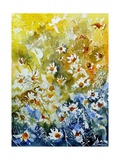 Daisies Watercolor Giclee Print by Ledent 