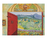 Ibiza Red Door Giclee Print by Lucy Autrey Wilson