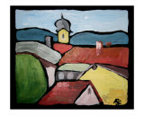 Rooftops in Murnau Giclee Print by Andrea Larson