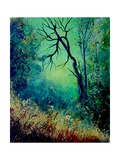 Dead Tree in Misty Landscape Giclee Print by Ledent 