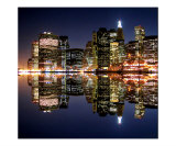 Mighty NYC Light in the Night Sky Giclee Print by New Yorkled