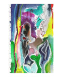 Mermaid Smoking Giclee Print by J.J. Levine