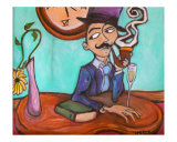The Smoker Giclee Print by Jeffrey Kmoch