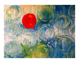 one red balloon Giclee Print by J Ironside
