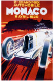 Grand Prix de Monaco, 1930 Lámina giclée por Robert Falcucci