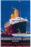 Norddeutscher Llyod Bremen Giclee Print by Harry Hudson Rodmell