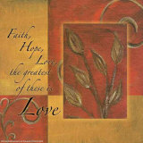 Spice Blocks, Faith Hope Love Affiches par Maria Girardi