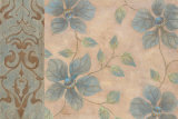 Blue Damask Romance I Prints by Janet Tava