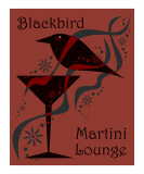Blackbird Martini Lounge Red Photographic Print by Liza Phoenix