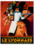 Saucisson le Lyonnais Reproduction procédé giclée par Henry Le Monnier