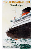 Cie Gle Transatlantique Giclee-trykk av Albert Brenet Cie Gle Transatlantique Giclee-trykk av Albert Brenet