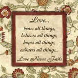 Words to Live By: Love Poster by Debbie DeWitt