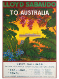 Lloyd Sabaudo to Australia Giclee Print