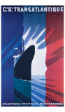 Cie Gle Transatlantique Giclée-tryk af Paul Colin Cie Gle Transatlantique Giclée-tryk af Paul Colin