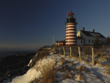 Morning Sunlight Strikes the West Quoddy Head Lighthouse, Lubec, Maine Photographic Print by Michael C. York