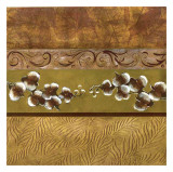 Golden Orchid Swirl Lámina por Courtland