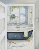 Blue Hydrangea Bath Poster by Julia Hawkins