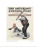 Gramps at the Plate Giclee Print by Norman Rockwell