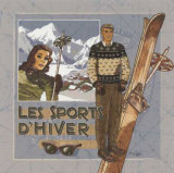Les Sports d'Hiver Prints by Bruno Pozzo