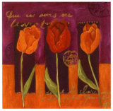 Three Tulips Poster by Loetitia Pillault