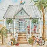 Green Beach House Art by Kate McRostie