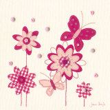 Patchwork Flowers Art par Jane Doyle