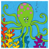 Olly Octopus Poster por Liv & Flo