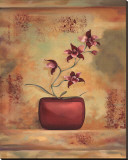 Red Orchid in Vase Stretched Canvas Print by Louise Montillio Red Orchid in Vase Stretched Canvas Print by Louise Montillio