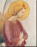 L'Angelo Annunziante, c.1387-1455 (detail) Stretched Canvas Print by Fra Angelico