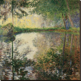Pond at Montgeron, c.1876 Stretched Canvas Print by Claude Monet Pond at Montgeron, c.1876 Stretched Canvas Print by Claude Monet