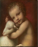 San Giovannino Stretched Canvas Print by Bernardino Luini