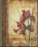 Purple Irises Stretched Canvas Print by Louise Montillio