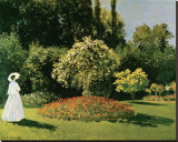 Jeanne Marguerite Lecadre in a Garden, c.1867 Stretched Canvas Print by Claude Monet Jeanne Marguerite Lecadre in a Garden, c.1867 Stretched Canvas Print by Claude Monet