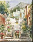 Taormina Reproduction transférée sur toile : par Rita Zaudke