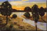 A Day Ending at the Lake Stretched Canvas Print by Judith D'Agostino A Day Ending at the Lake Stretched Canvas Print by Judith D'Agostino