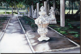 Ringling Rose Garden Stretched Canvas Print by Pamela Jablonski Ringling Rose Garden Stretched Canvas Print by Pamela Jablonski