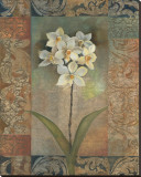Orchids Tapestry Stretched Canvas Print by Louise Montillio