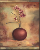 Pink Orchid in Vase I Stretched Canvas Print by Louise Montillio Pink Orchid in Vase I Stretched Canvas Print by Louise Montillio