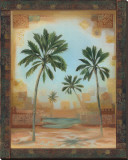 Palm Oasis I Stretched Canvas Print by Louise Montillio Palm Oasis I Stretched Canvas Print by Louise Montillio