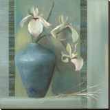 Orchids in a Blue Vase Stretched Canvas Print by Louise Montillio Orchids in a Blue Vase Stretched Canvas Print by Louise Montillio