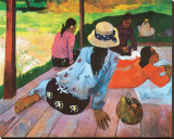 La sieste Reproduction transférée sur toile : par Paul Gauguin